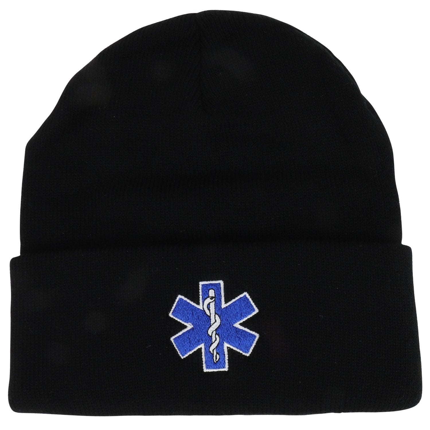 Broner Hats Military and Law Enforcement Watch Cap Cuff Beanie (One Size EMT Black)