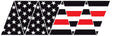 AMERICAN FLAG THIN RED LINE REFLECTIVE HELMET CREST