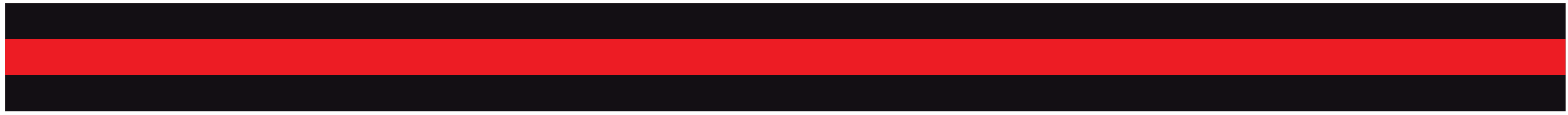 BLACK & RED TRIPLE STRIPE REFLECTIVE HELMET TRIM