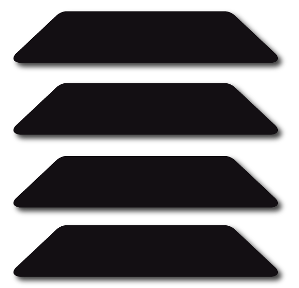 REFLECTIVE BULLARD WILDLAND HELMET STRIPS 4 PACK (MULTIPLE COLORS)