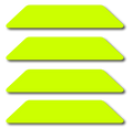 REFLECTIVE BULLARD WILDLAND HELMET STRIPS 4 PACK (MULTIPLE COLORS)
