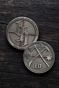 The Challenge, The Line, The Sacrifice. Thin Red Line Fire Rescue Challenge Coin