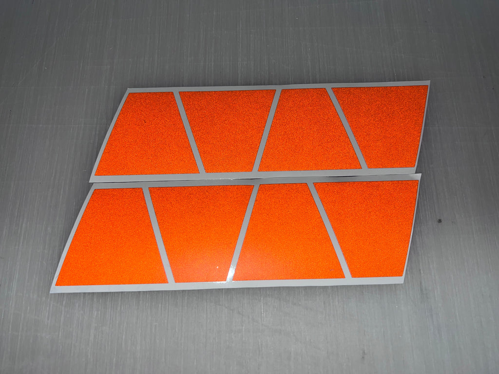 MATTE ORANGE REFLECTIVE HELMET (TET) TETRAHEDRON 8 PACK