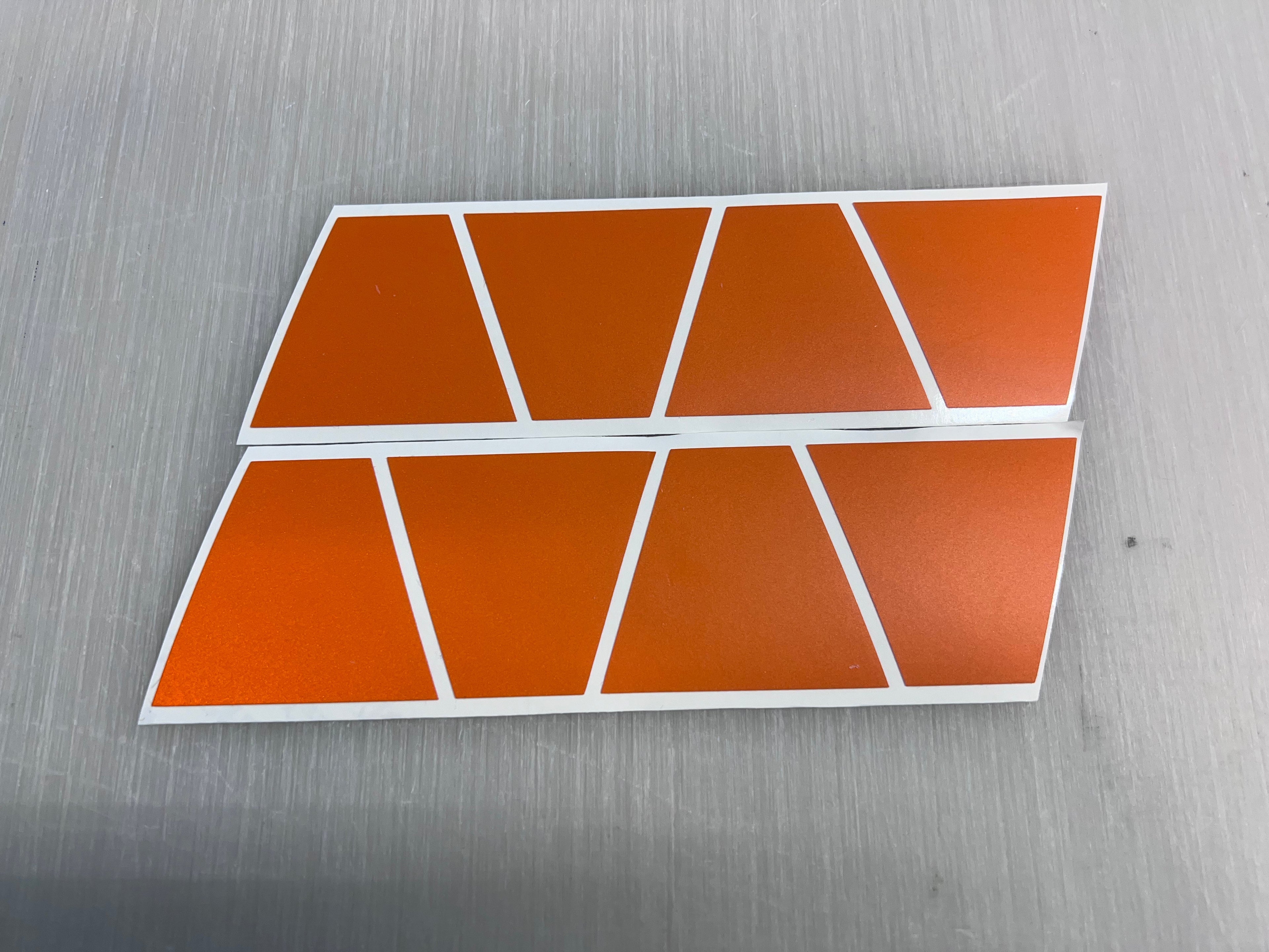 MATTE ORANGE REFLECTIVE HELMET (TET) TETRAHEDRON 8 PACK